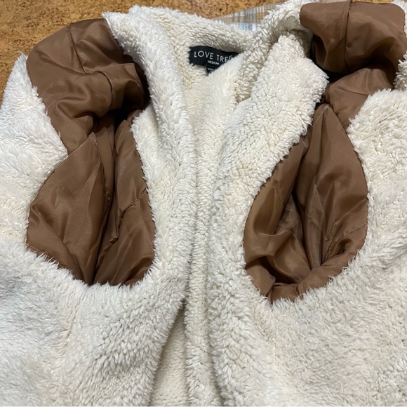 Love Tree Sherpa Lined Flannel Plaid Button Chore Shacket Sz M - Picture 12 of 14